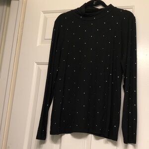 Ella Black Rhinestone Long Sleeve Sweatshirt